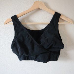 Black Maternity Cotton Sleep Bra